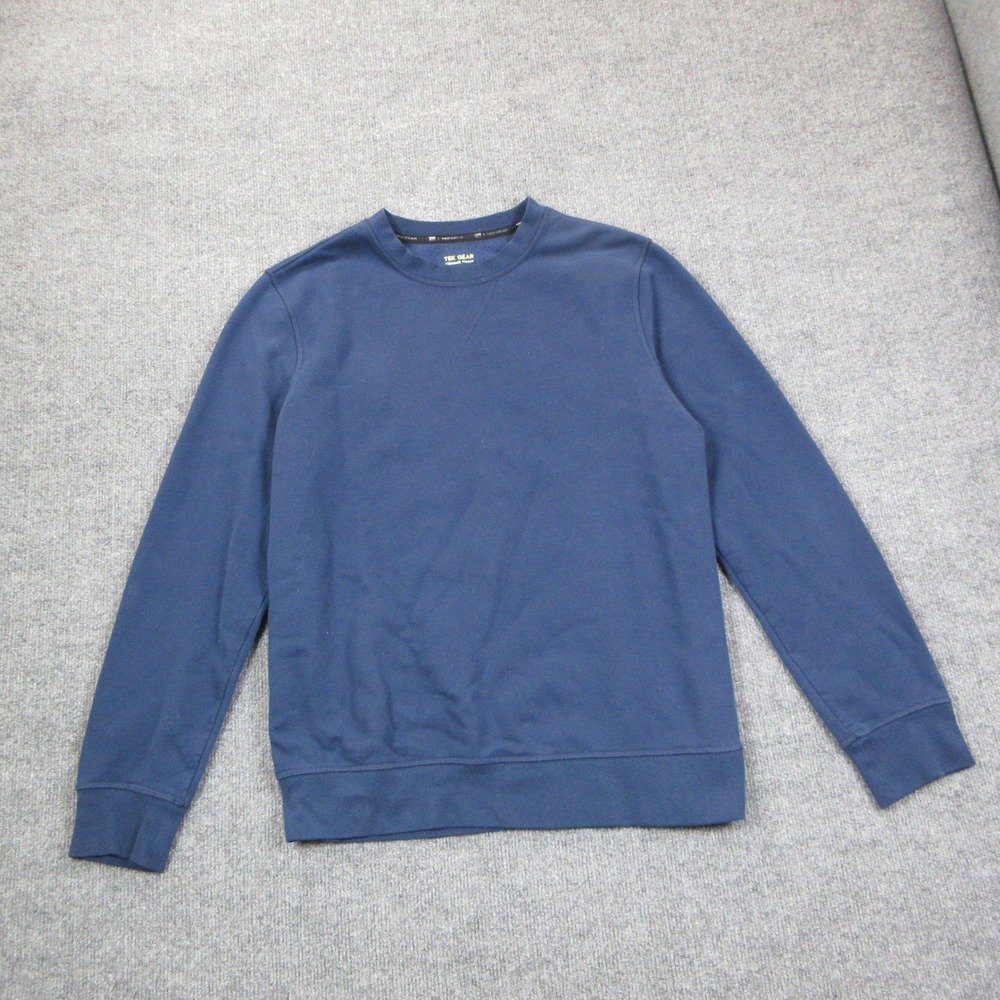 Tek Gear Sweatshirt Mens S Blue Ultrasoft Fleece Crewneck Pullover Activewear